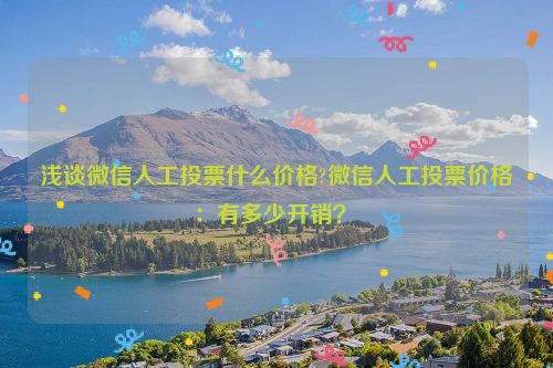 浅谈微信人工投票什么价格?微信人工投票价格：有多少开销？ 