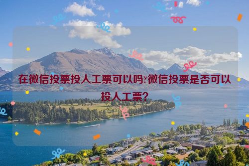 在微信投票投人工票可以吗?微信投票是否可以投人工票？