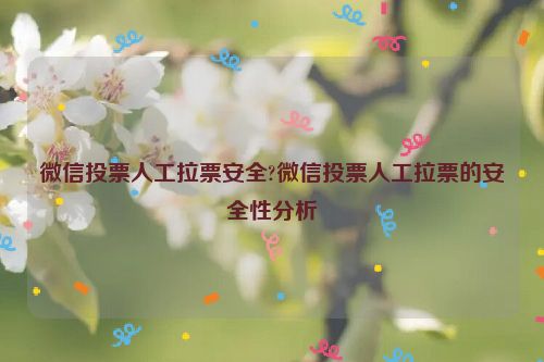 微信投票人工拉票安全?微信投票人工拉票的安全性分析